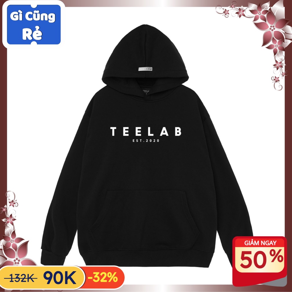 Áo hoodie nam nữ Teelab vanylaz, Áo sweater nỉ dáng rộng chất đẹp hot trend