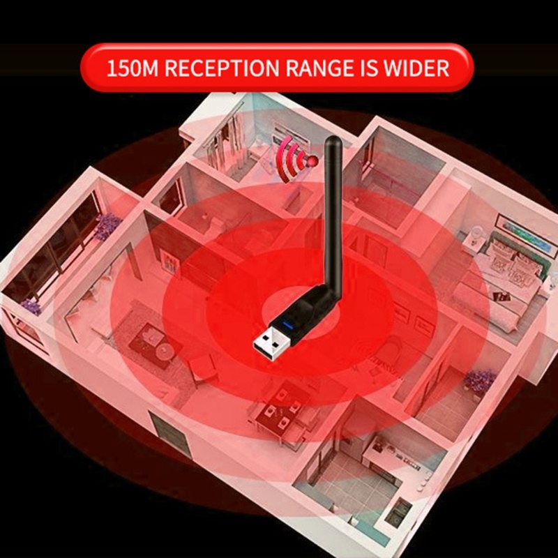 Ăng Ten Thu Sóng Wifi Không Dây MT7601 150Mbps Mini USB 802.11b / g / n Cho Máy Tính