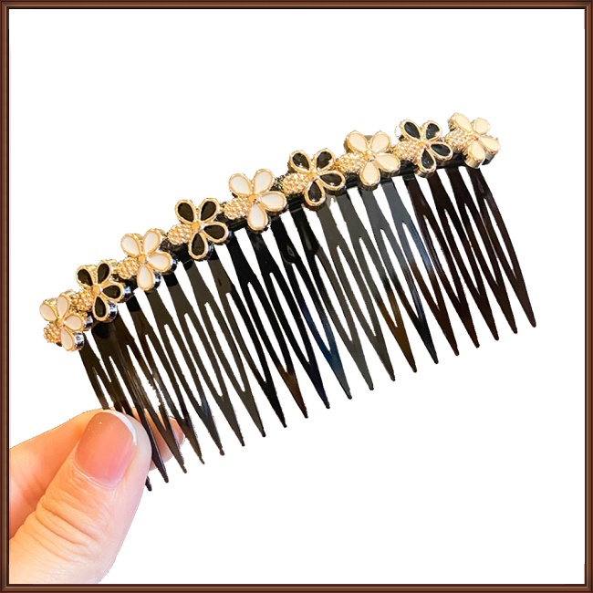 Lược Kẹp Tóc Đính Ngọc Trai Nhân Tạo Chống Trượt Tiện Dụng