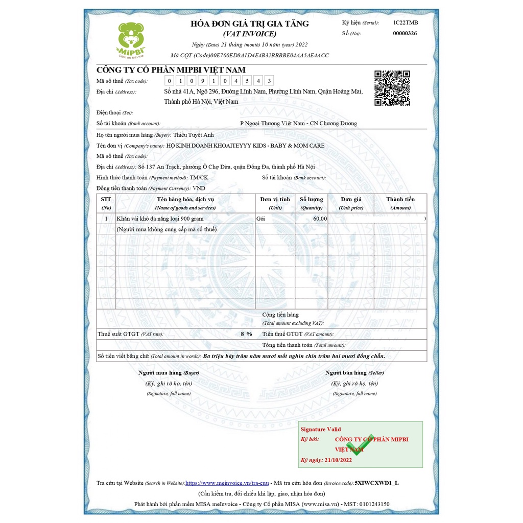 Khăn Khô Đa Năng Mipbi Cho Mẹ Và Bé