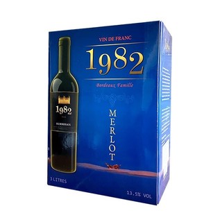 [Nhập khẩu chính hãng] Vang bịch Pháp 1982 Merlot 3 lít