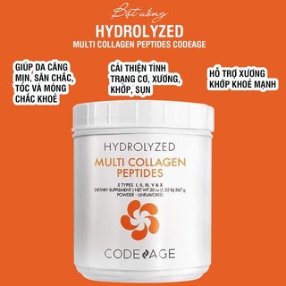 Collagen Bột Thủy Phân Multi Collagen Peptides Codeage Giúp Trẻ Hóa Toàn Diện 567g