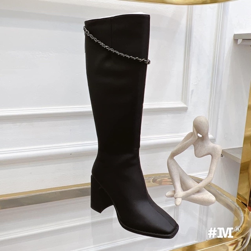 MÃ C9933-209 BỐT ĐÙI DA LÌ PHỐI XÍCH FULL BOX