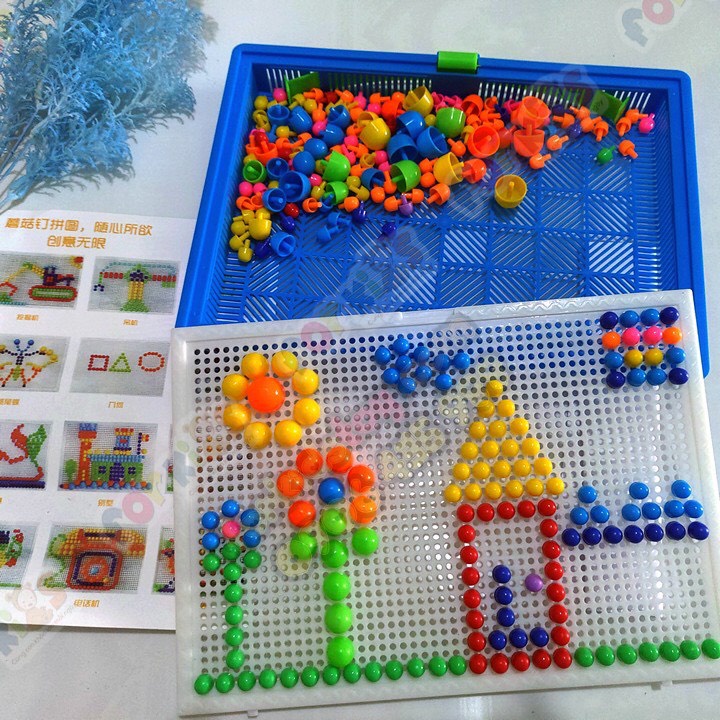 ⛔FREESHIP⛔ Bộ đồ chơi xếp hình cho bé (LOẠI HÌNH NẤM - 296 CHI TIẾT) | Lỗi 1 đổi 1