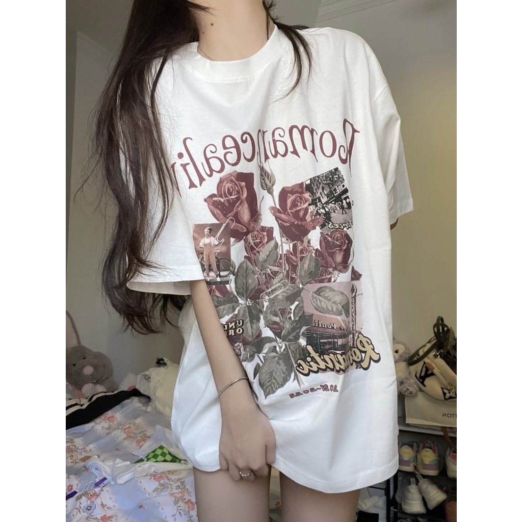 NRVP Áo Thun Unisex Mùa Hè Dáng Suông Tay Cộc Phong Cách Hàn Quốc Cho Nam Nữ
