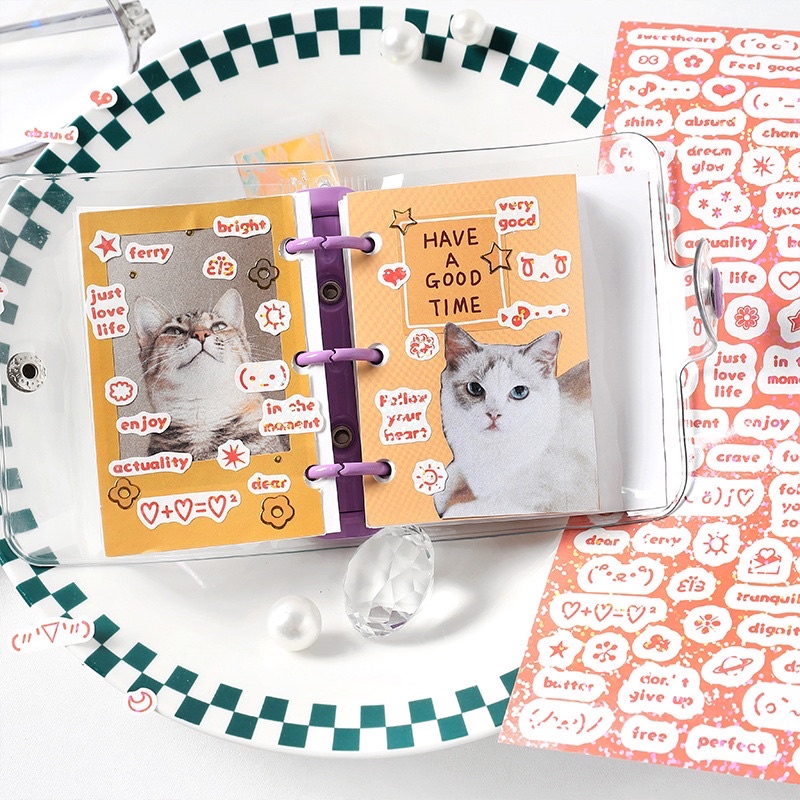 Sticker trang trí chữ nhãn dán biểu tượng hologram