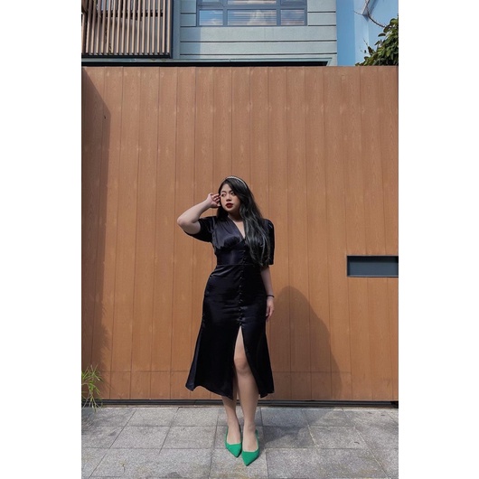 Đầm Tiệc Lụa Bigsize Siêu Tôn Dáng