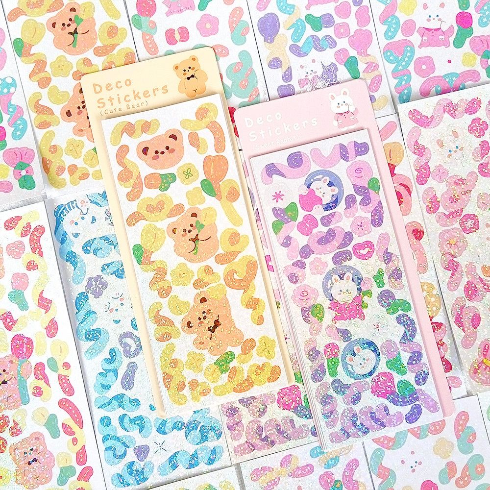 Tấm Sticker Laser Lấp Lánh Dễ Thương