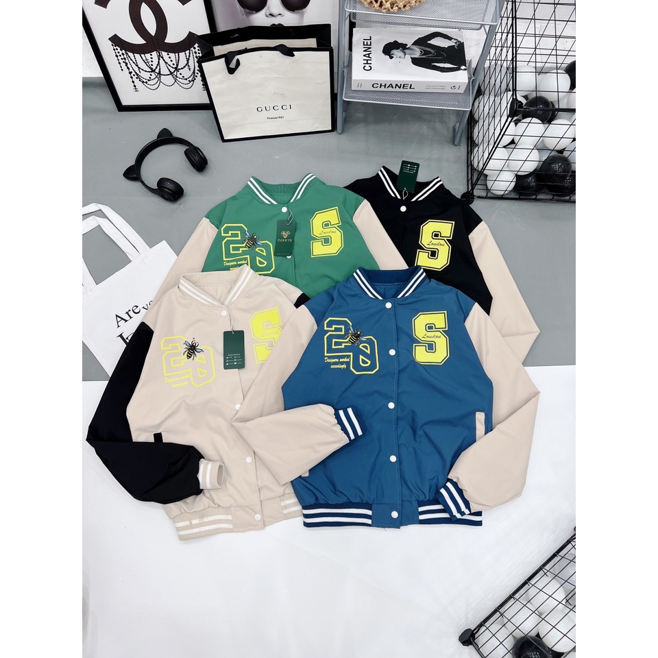 Áo khoác gió Bomber nam nữ, áo khoác bomber unisex