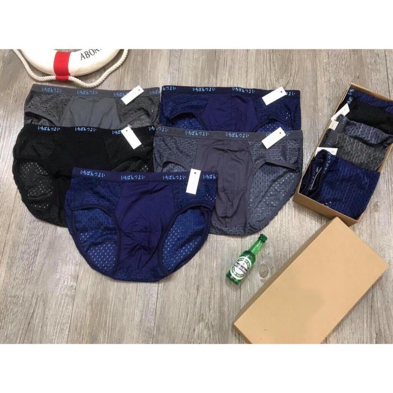Hộp 5 Quần Lót Nam Chéo Thông Hơi Xuất Nhật Siêu Chất