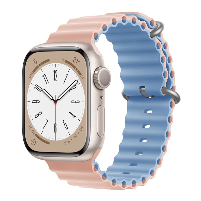 Dây Đeo Đồng Hồ Bằng silicone 49mm 44mm 40mm 45mm 41mm 42mm 38mm 40 44 45 mm iWatch series 7 6 3 se 8