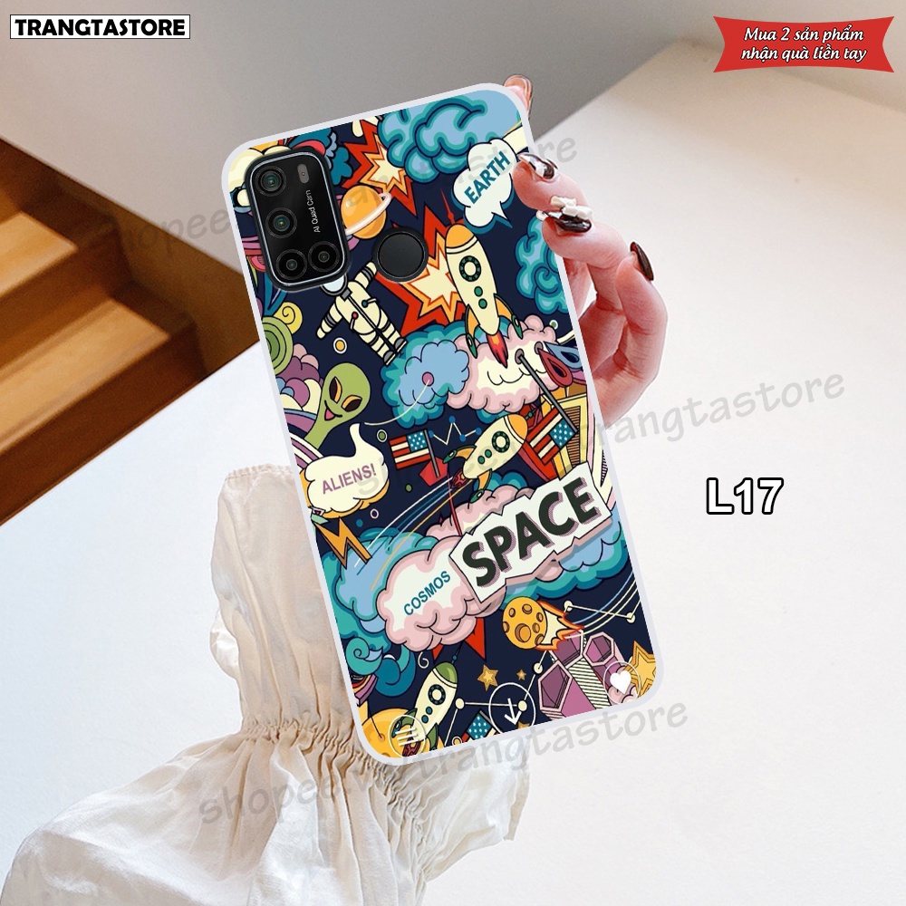 Ốp dẻo trong Vsmart Joy 4 - Star 5 - Live 4 in hình vũ trụ, phi hành gia, spaceX