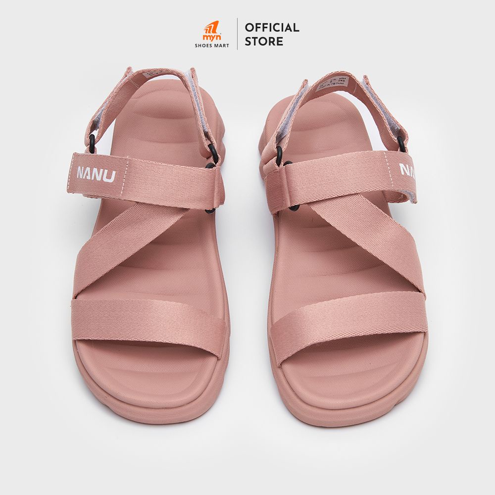 Sandal nữ NANU NN12 ALL PINK quai chéo tháo rời đế EVA 3cm công nghệ phylon chống trơn trượt siêu êm