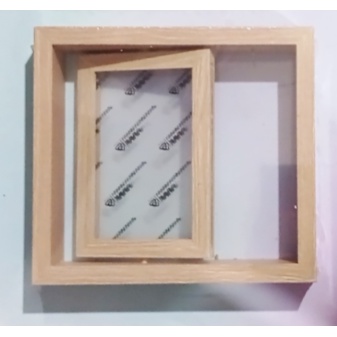 Khung Ảnh Để Bàn gỗ mộc có móc kèm KA4 Khung Hình Để Bàn kèm chân đế 20.5x22.5cm