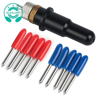 1Pc Roland Blade Holder Black Colour +5 Pcs 45 + 5 Pcs 60 Degree Refine Rabbit Redsail Cutter Plotter Cutting Blades