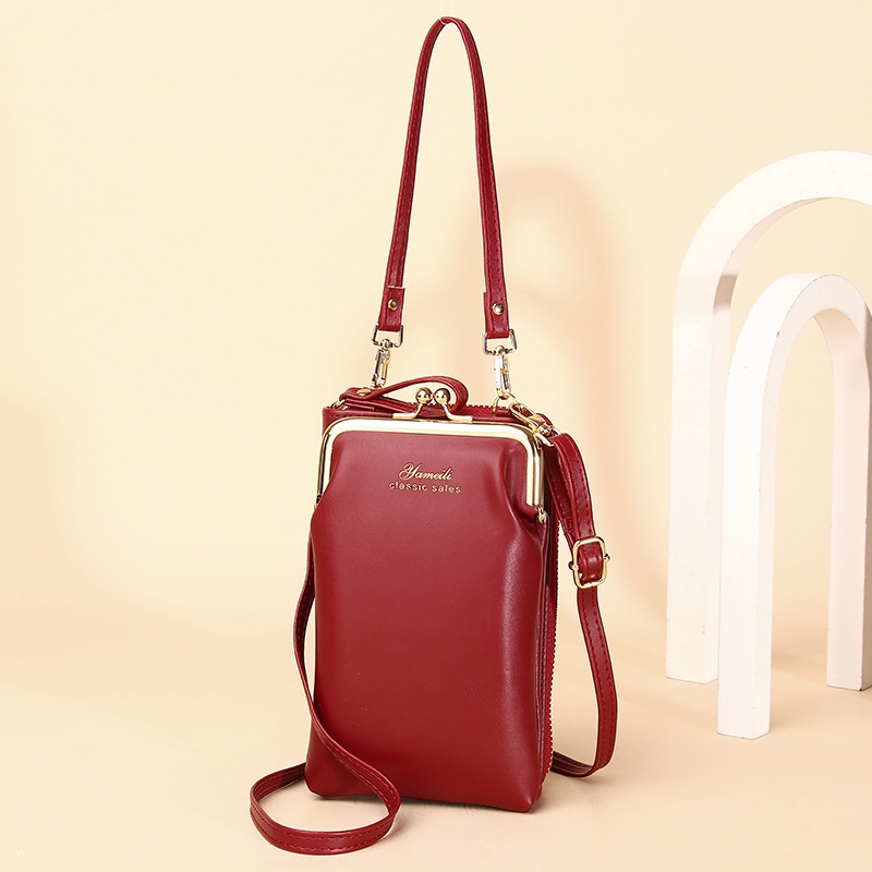 Túi Đeo Chéo Màu Trơn Phong Cách Hàn Quốc Thời Trang Cho Nữ