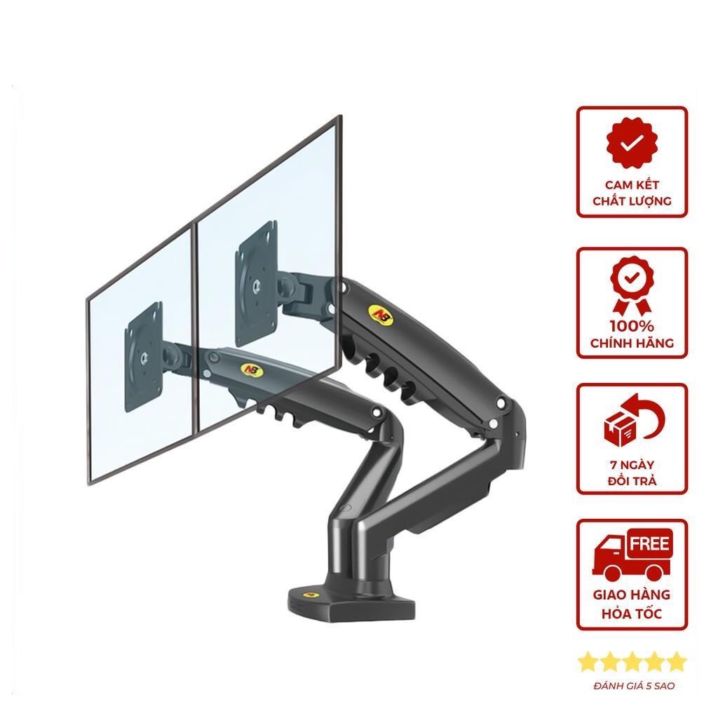 Giá treo 2 màn hình kép NB F160 17-27 inch, tải trọng 9kg mỗi bên