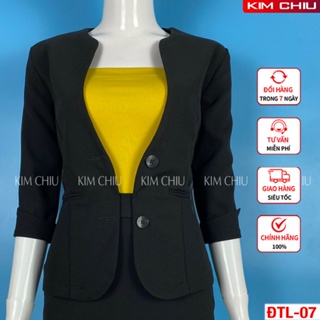 Áo Vest Nữ Công Sở Cao Cấp Kim Chiu Màu Đen, Vải Tuyết Mưa Tay Lỡ Form Đẹp Từng Đường Kim Mũi Chỉ VTL-07