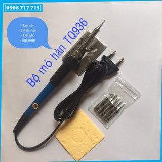 Bộ Mỏ hàn chì điều chỉnh nhiệt độ 60w +5 mũi hàn tiêu chuẩn của châu âu