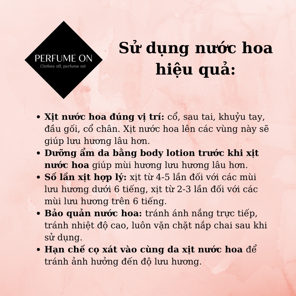 Nước hoa nữ Narciso Rodriguez For Her , Musc Noir gợi cảm , tinh tế , nồng nàn, quyến rũ PerfumeON