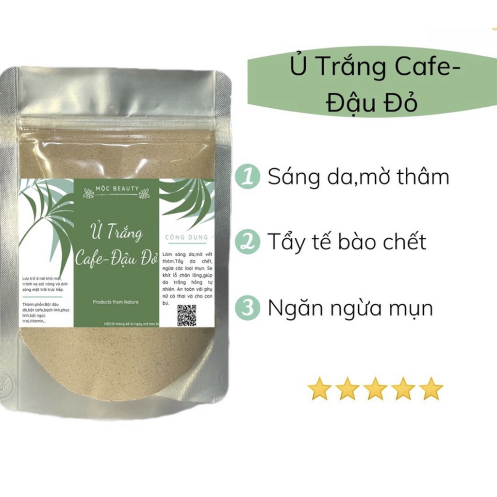 1kg bột ủ trắng cà phê đậu đỏ