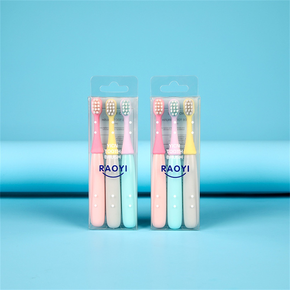 3 Bộ Bàn Chải Đánh Răng Trẻ Em Cho Bé Mới Bắt Đầu Chăm Sóc Răng Miệng Bằng Silicone Hoạt Hình Cho Bé Chăm Sóc Răng Miệng.