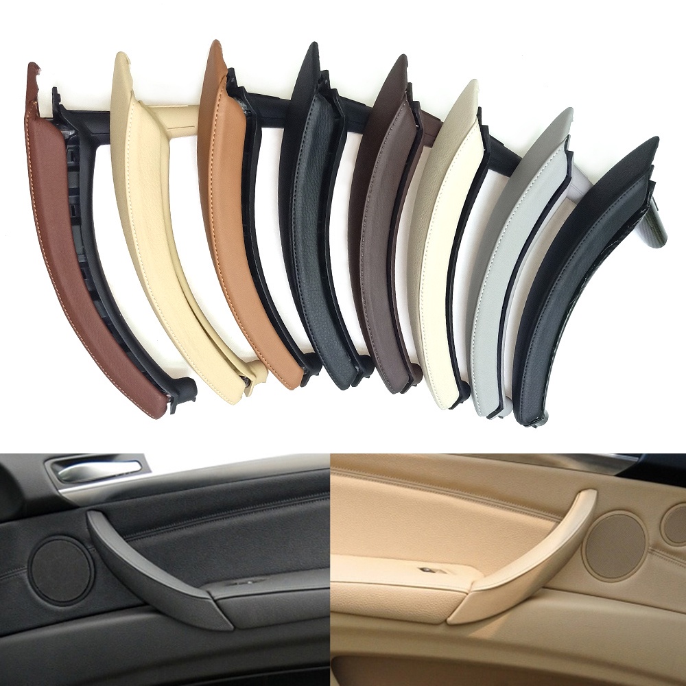 Tay Nắm Cửa Trái Phải Bằng Da Thay Thế Chuyên Dụng Cho Xe Hơi BMW X5 X6 E70 E71 E72 2007-2013