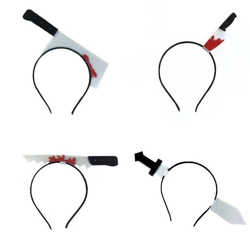 Cài tóc dao, ống tiêm độc lạ hóa trang Halloween