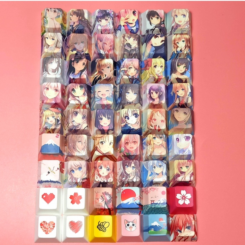 1 Nút Bàn Phím Cơ cherry mx kaih Bằng Nhựa PBT Họa Tiết Hoạt Hình Dễ Thương Độc Đáo