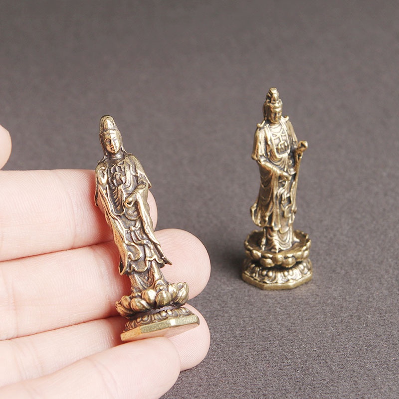 Yueying Restore Mô Hình Tượng Phật Bằng Đồng Thau Cổ Điển Phương Tây Ba Avalokitesvara As Để Bàn Trang Trí