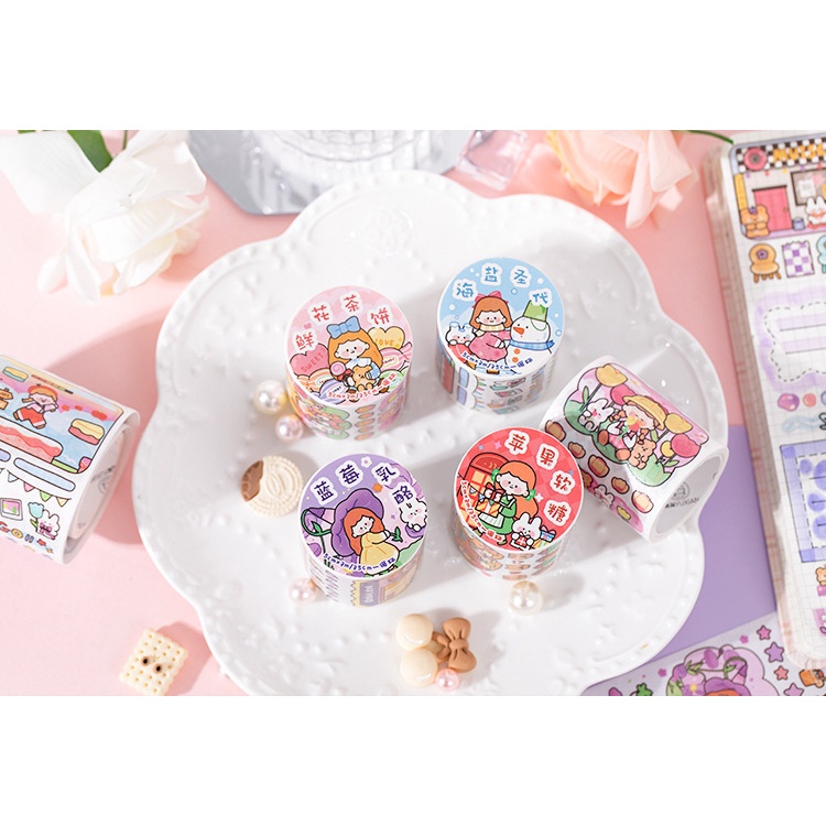 Cuộn Băng Keo Giấy Thấm Dầu Và Dầu Họa Tiết Nhân Vật Hoạt Hình 4 Kiểu