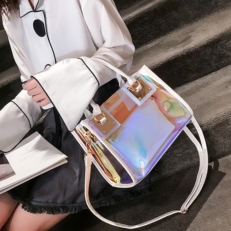 Túi Đeo Vai Hình Vuông Cỡ Nhỏ Trong Suốt Phong Cách Hàn Quốc Thời Trang Cho Nữ