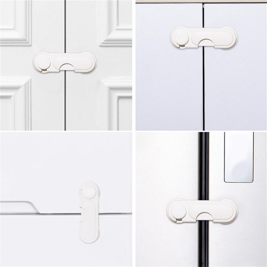 Bộ 2 Khóa Cửa Tủ Tự Dính Bảo Vệ An Toàn Cho Bé Có Thể Tháo Rời