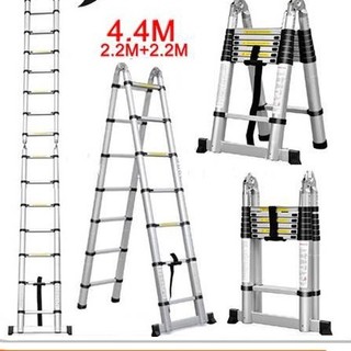 Thang rút nhôm đôi sumika sk 440d - 2,2m chữ a - thang rút nhôm đôi sk 440d