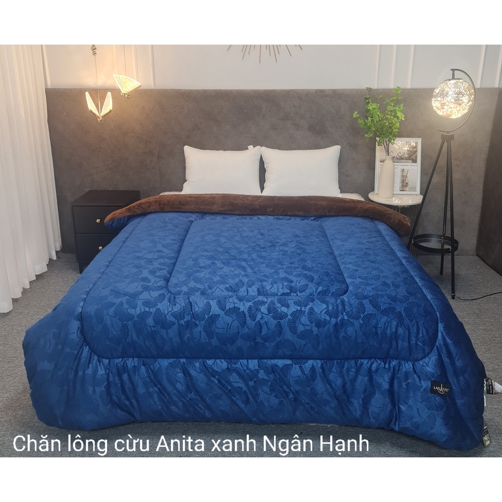 Chăn lông cừu mềm mại êm ái nhiều màu Lasante Pháp - Anita