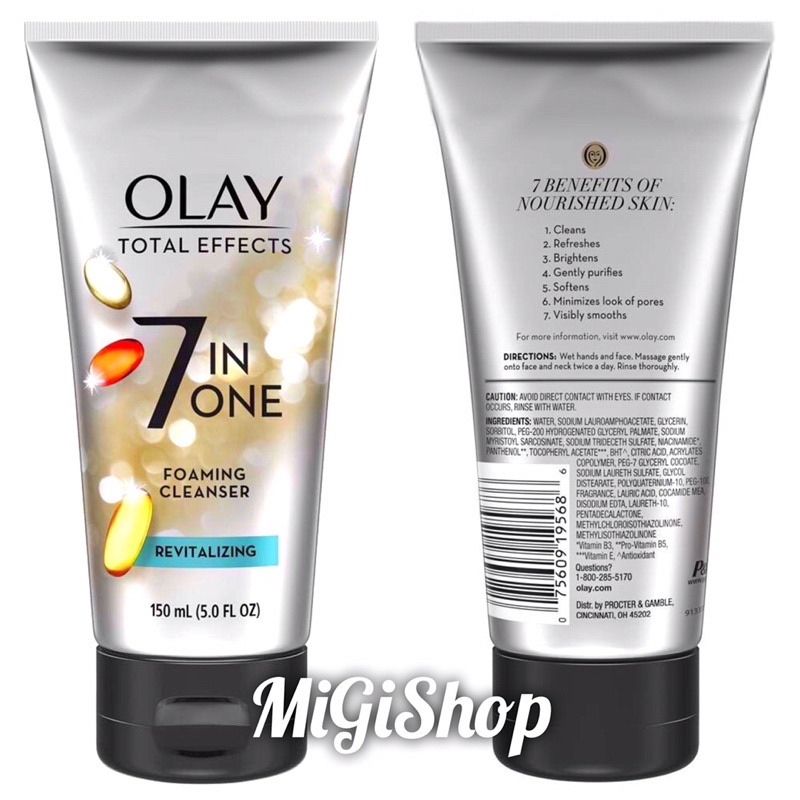 Sữa Rửa Mặt Chống Lão Hóa Olay Total Effects 7in1 Foaming Cleanser Revitalizing 150ml