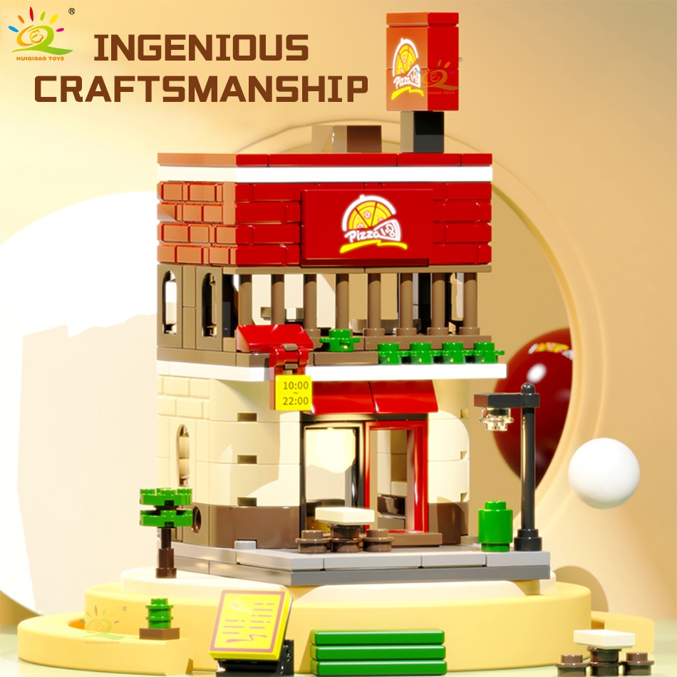 Mô Hình Đồ Chơi Lắp Ráp Cửa Hàng hamburger mini Cho Bé Gái