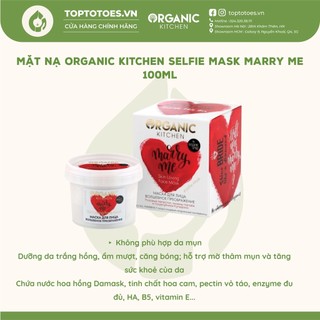 Mặt nạ Organic Kitchen Selfie-mask Marry Me dưỡng da căng bóng, trắng hồng, mịn màng