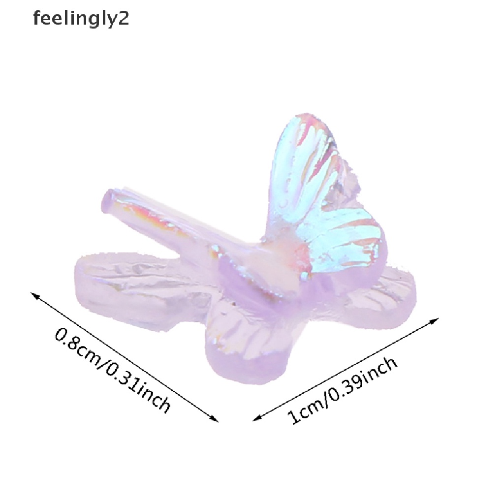 Bộ 20 Miếng Dán Trang Trí Móng Tay Hình Bướm Nhiều Màu Sắc DIY