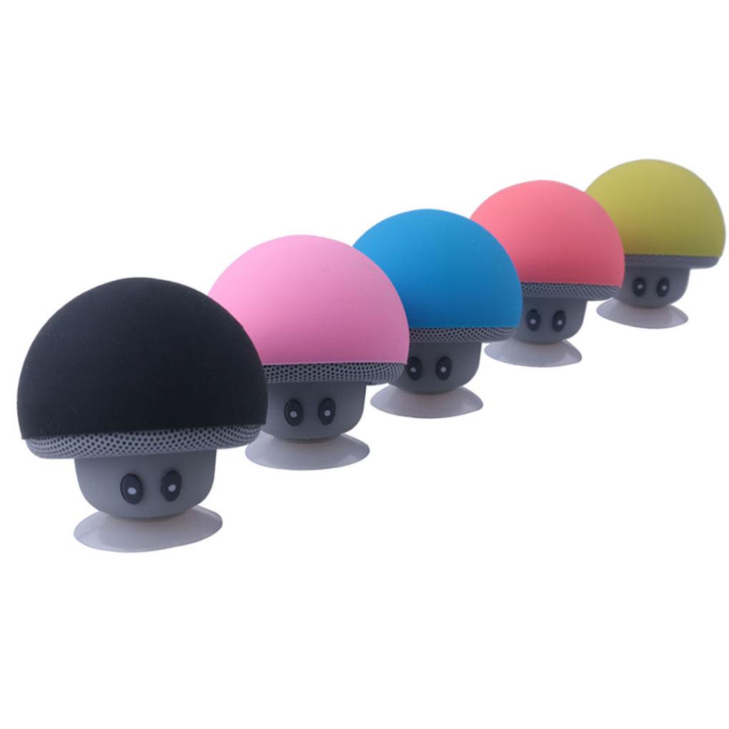 Loa Không Dây Mini Hình Cây Nấm Dễ Thương Có Đế Hút Chân Không Cho Điện Thoại