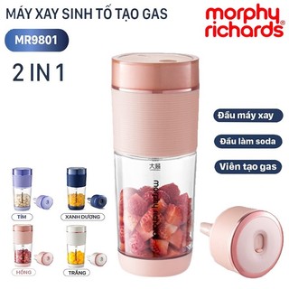 Máy xay sinh tố tạo ga cầm tay morphy richards mr9801 1200mah 260ml - hàng nhập khẩu