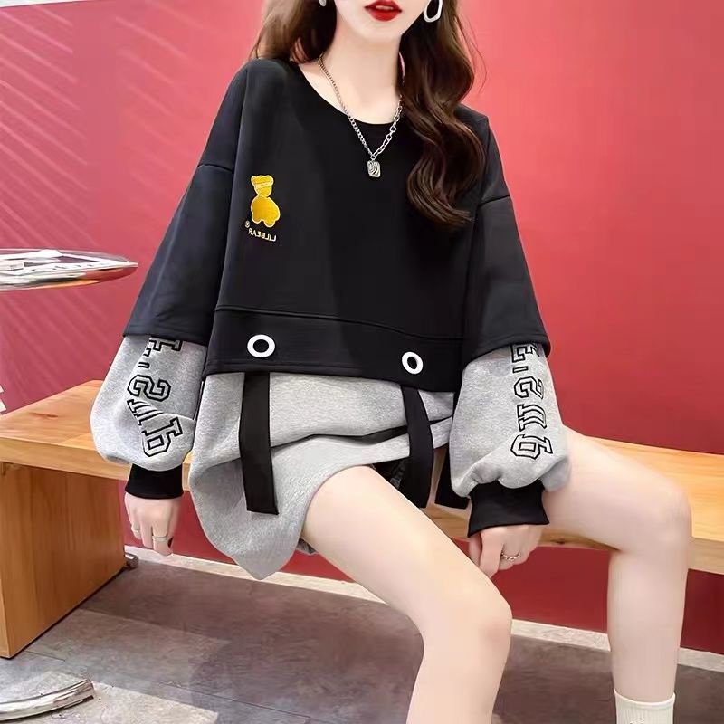Áo Sweater Mỏng Dáng Rộng Cỡ Lớn Phong Cách bf Hợp Xu Hướng Cho Nữ