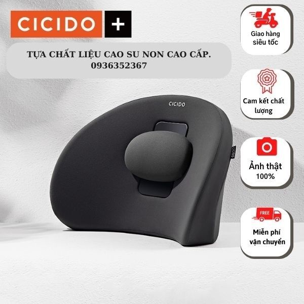 Gối tựa lưng cao su non CICIDO, đệm tựa lưng ghế ô tô, tựa lưng văn phòng, tựa lưng ô tô 4 chỗ, 5 chỗ, 7 chỗ