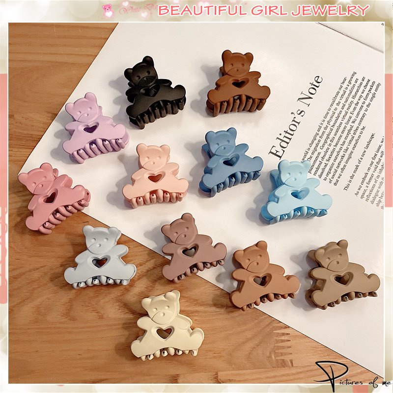 Kẹp Tóc Cao Su Hình Gấu Dễ Thương Phong Cách Nhật Hàn