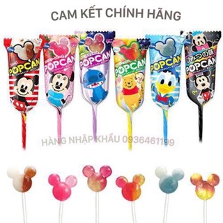 Kẹo mút Popcan mickey Glico vị trái cây Nhật Bản 13g/ cây