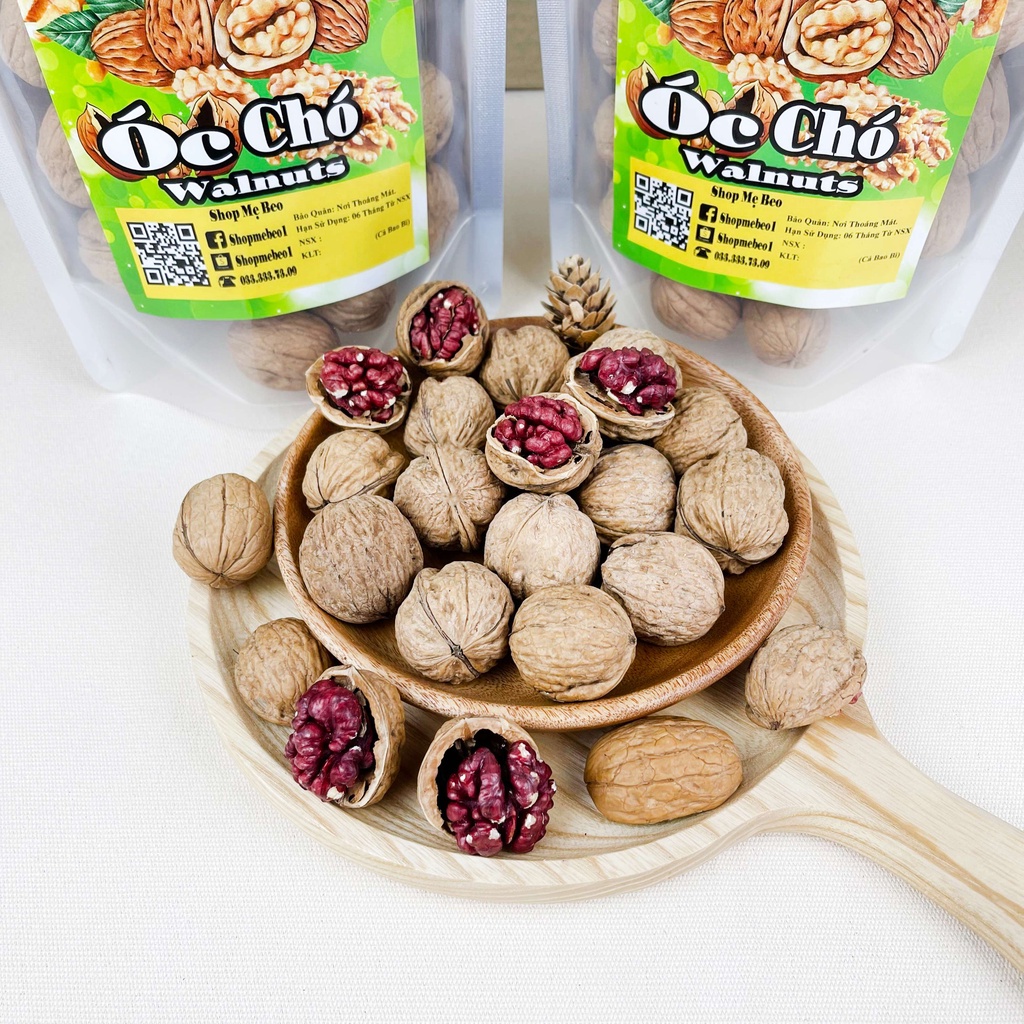 Quả óc chó Đỏ Mỹ còn nguyên vỏ (Ăn Liền hoặc chế biến món ăn) - 1 túi- 1KG