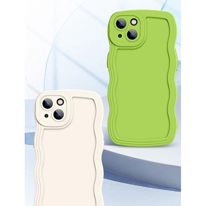 Ốp Điện Thoại Họa Tiết Sóng Biển Màu Đỏ Cho iPhone 11 pro Max 7 Plus 8 Plus 6 6S Plus X XS XR XS Max