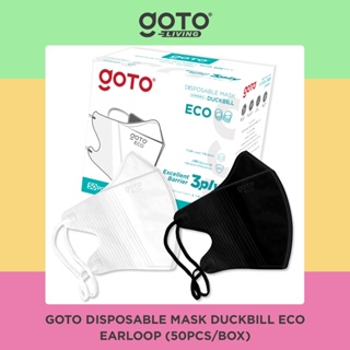 Image of Goto Masker Duckbill ISI 50 PCS 3 Ply Disposable Mask Kesehatan 3Ply Earloop
