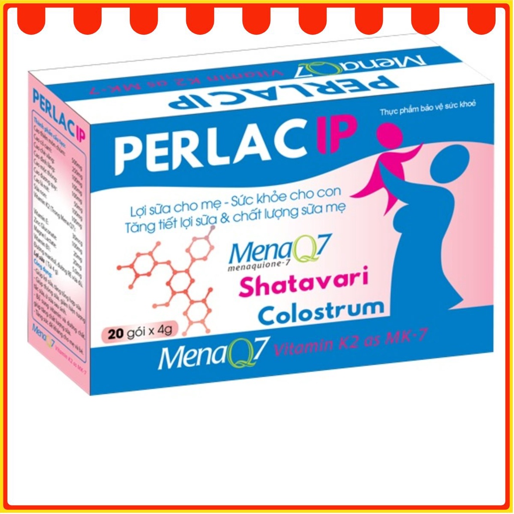 - Cốm Lợi Sữa Giúp Tăng Tiết Sữa Mẹ Perlac IP =Hộp 20 Gói x 4gr