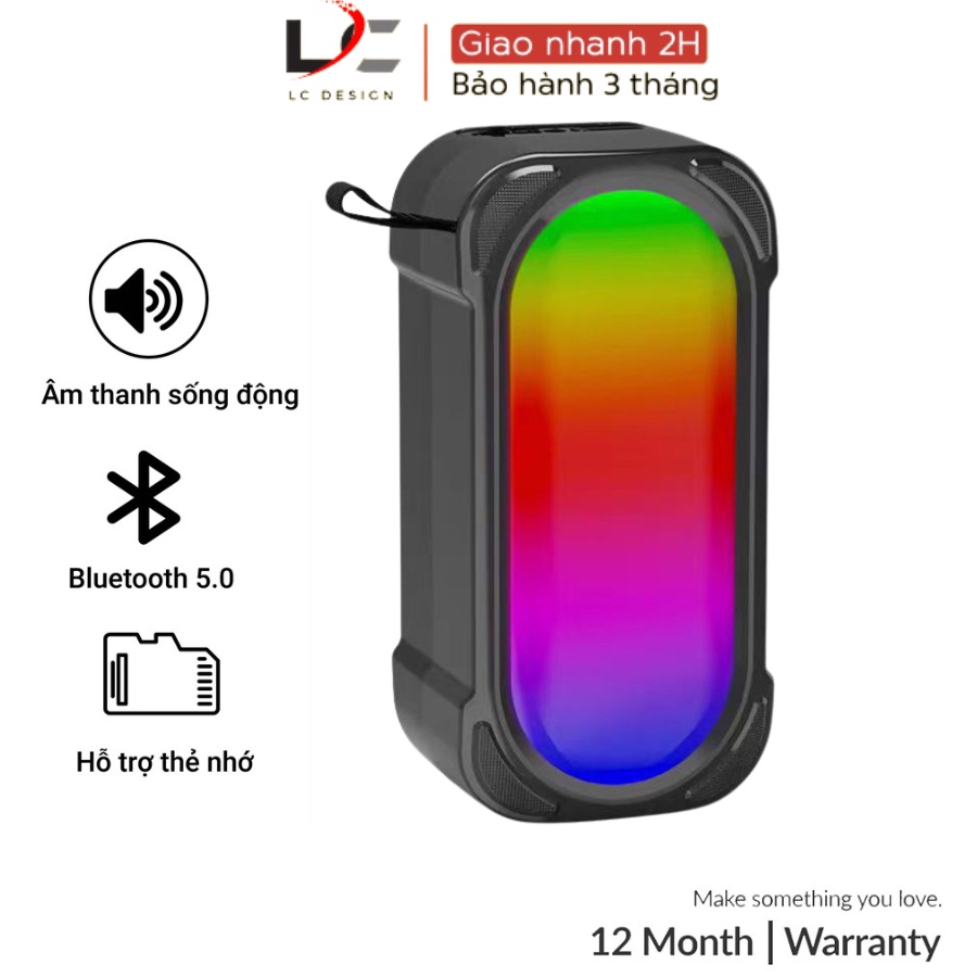 Loa Bluetooth Mini Nhỏ Gọn Tiện Lợi 5.0 LC DESIGN M102 Chống Nước Âm Thanh Sống Động Hỗ Trợ Thẻ SD & USB MSPMK102